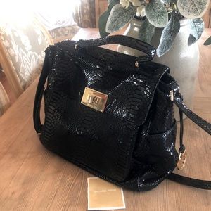 Michael Kors limited edition black python handbag!
